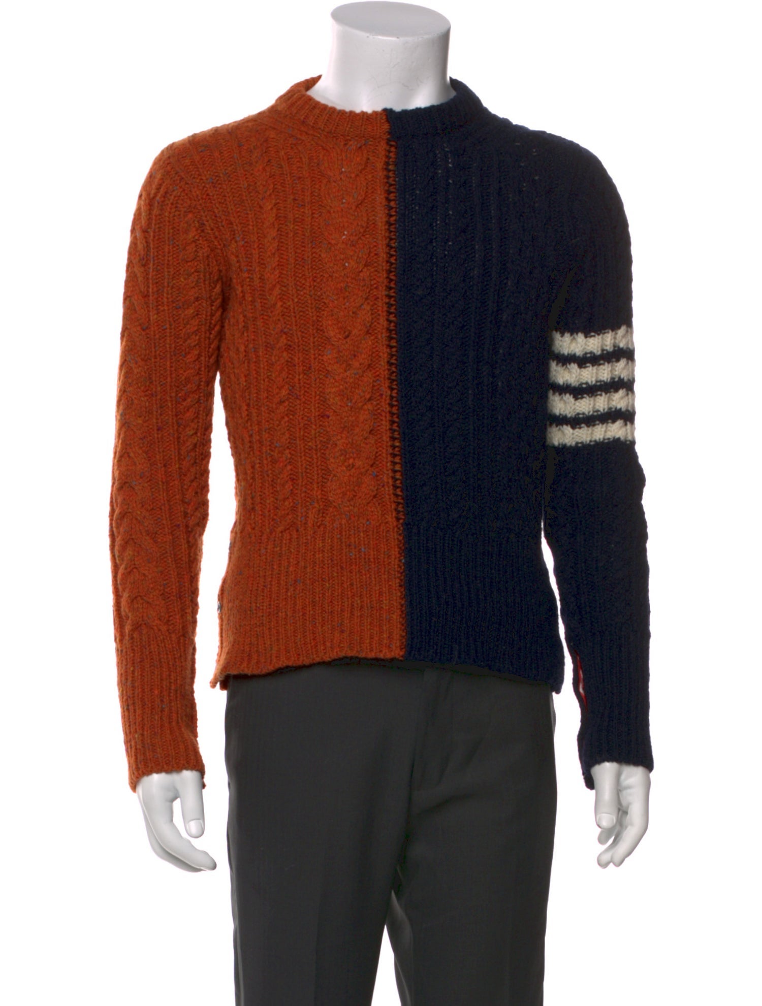 Thom Browne Wool Colorblock Pattern Pullover