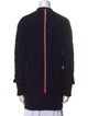 Thom Browne Cable Knit V-Neck Wool Sweater