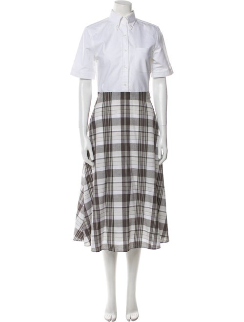 Thom Browne Madras Oxford Long Dress