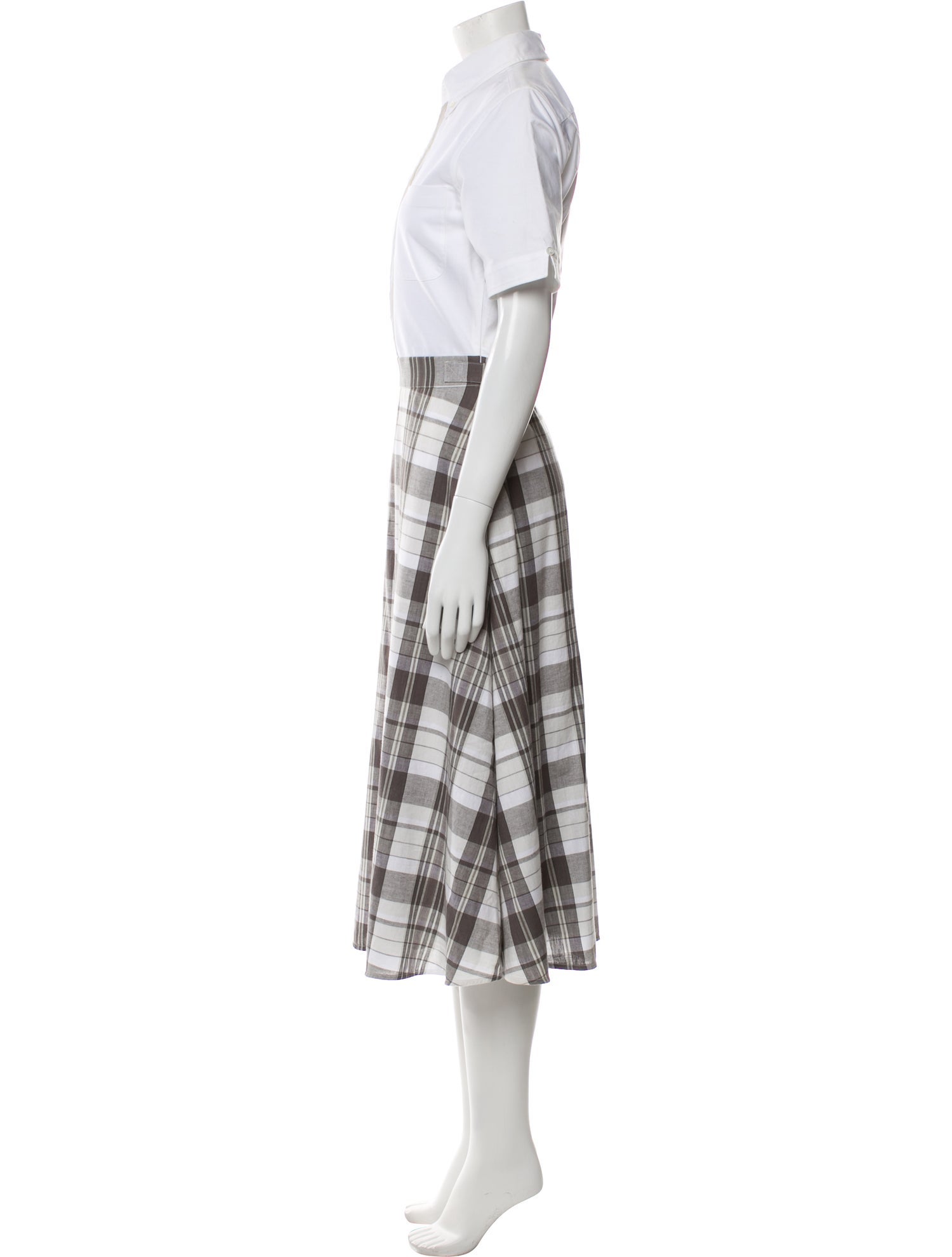 Thom Browne Madras Oxford Long Dress