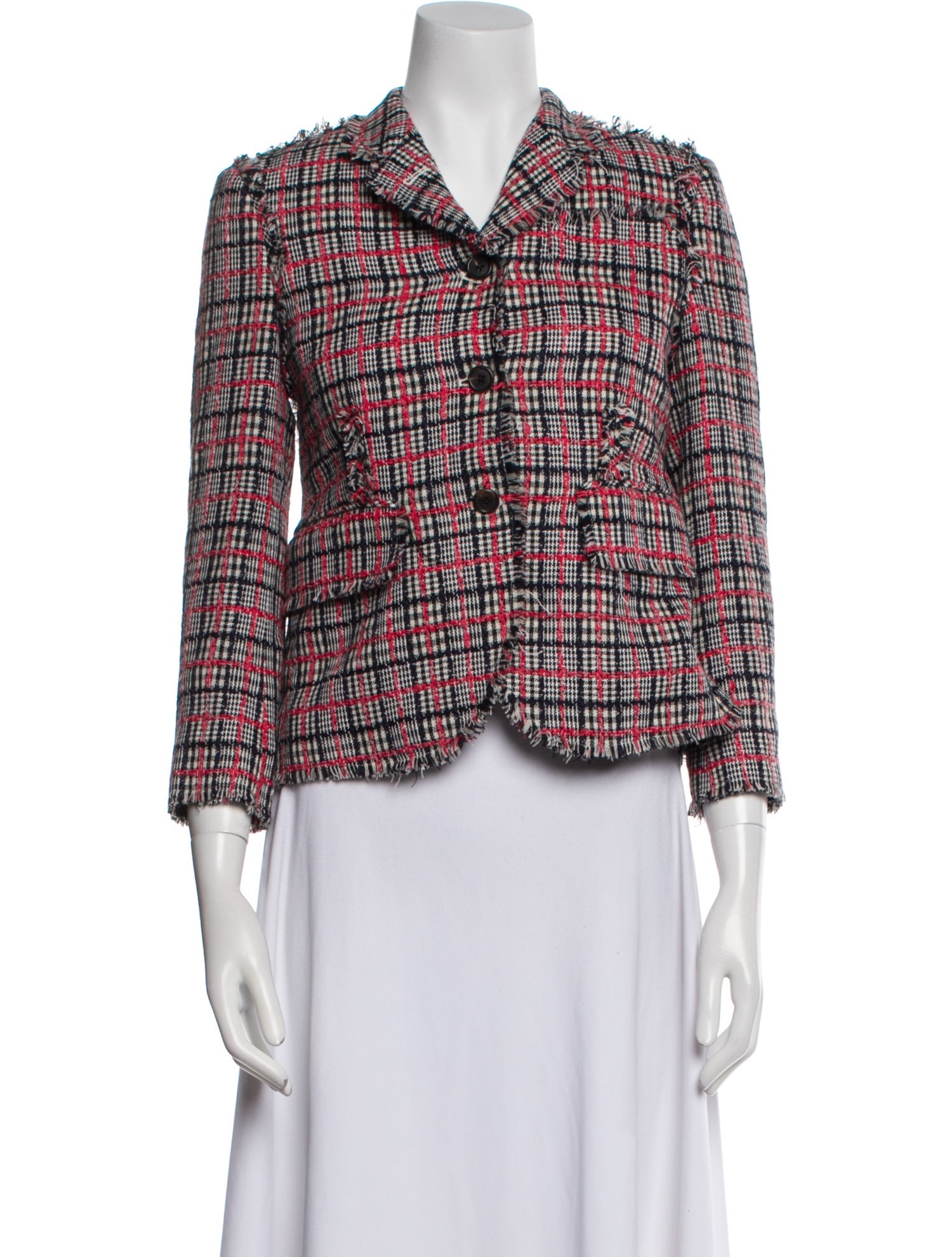 Thom Browne Plaid Print Blazer