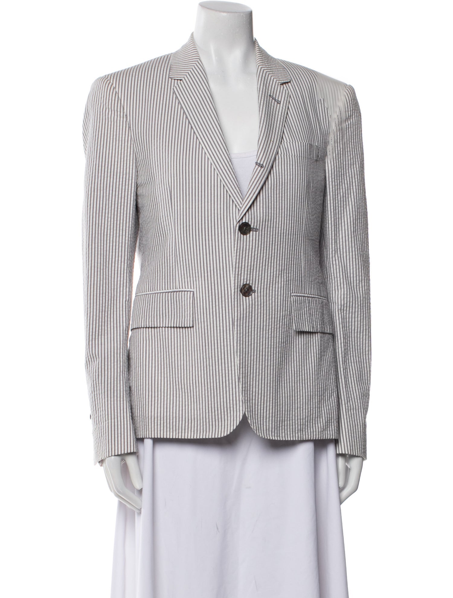 Thom Browne Seersucker Striped Blazer