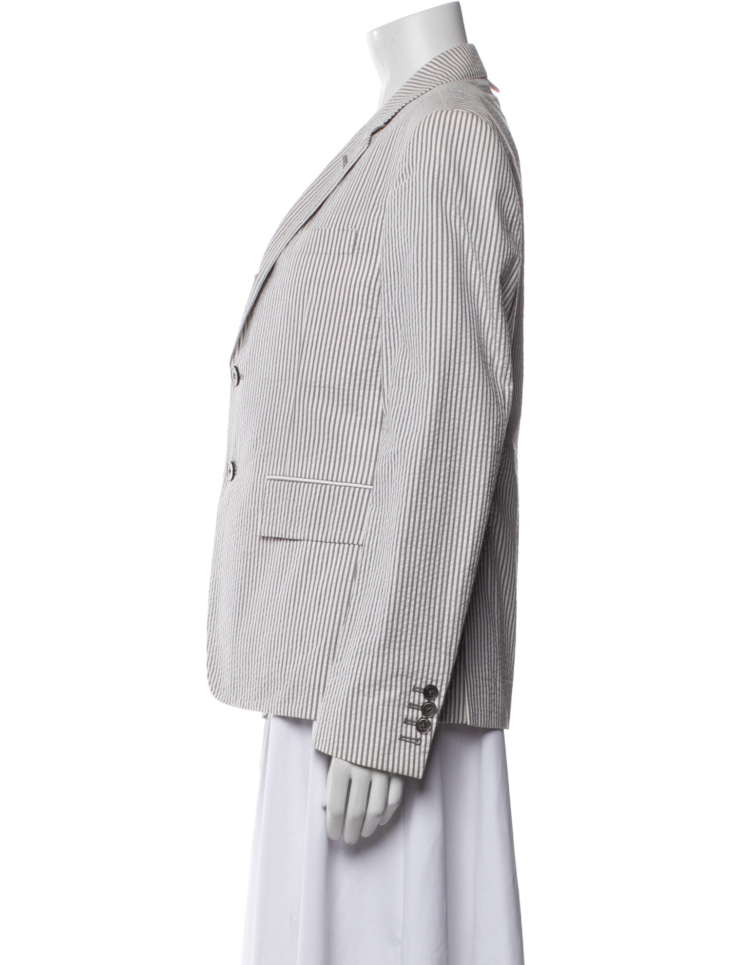 Thom Browne Seersucker Striped Blazer