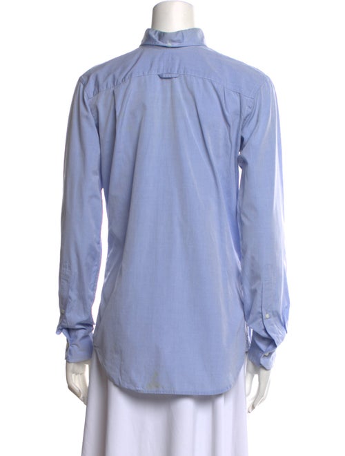 Thom Browne Mock Neck Long Sleeve Button-Up Top