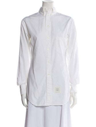 Thom Browne Long Sleeve Button-Up Top