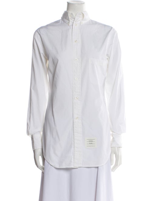 Thom Browne Long Sleeve Button-Up Top