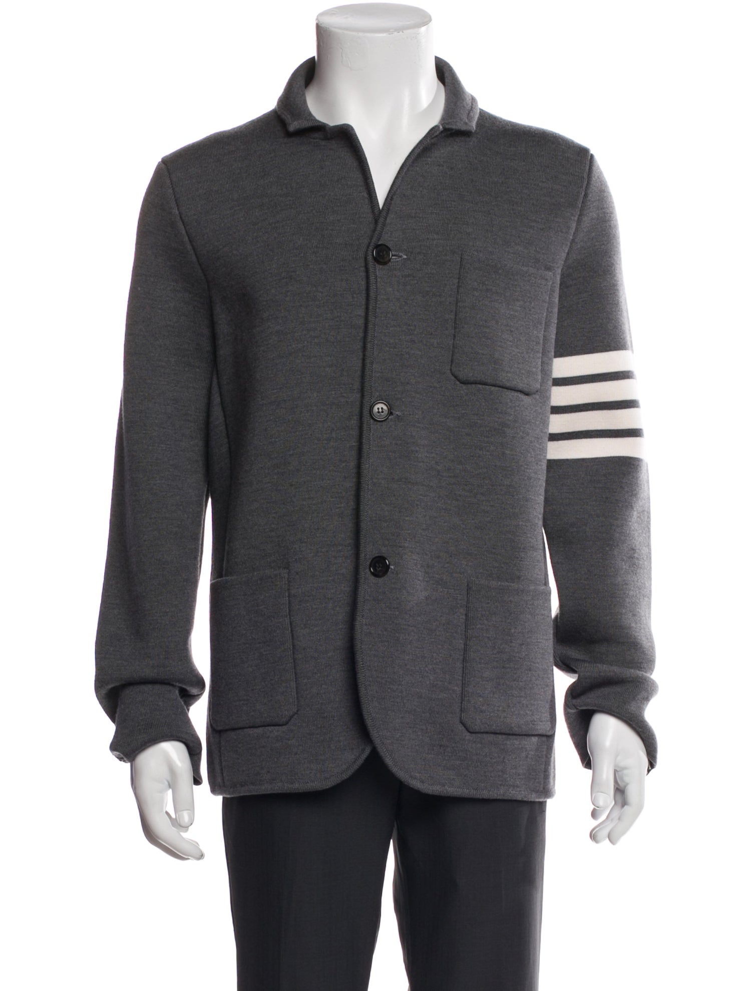 Thom Browne 4-Bar Wool Cardigan