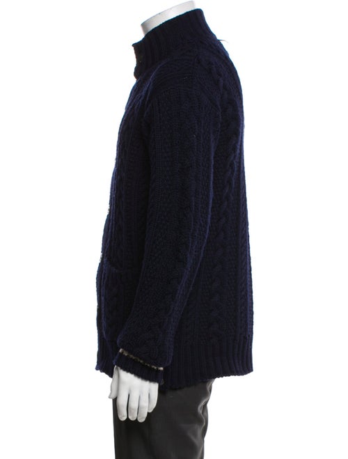 Thom Browne Wool Mock Neck Cardigan