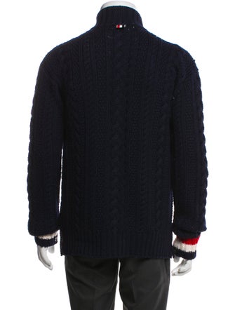 Thom Browne Wool Mock Neck Cardigan