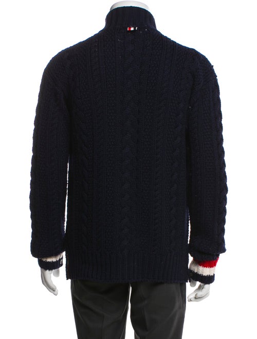Thom Browne Wool Mock Neck Cardigan