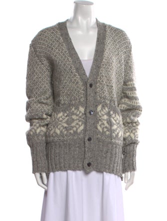 Thom Browne Wool V-Neck Sweater