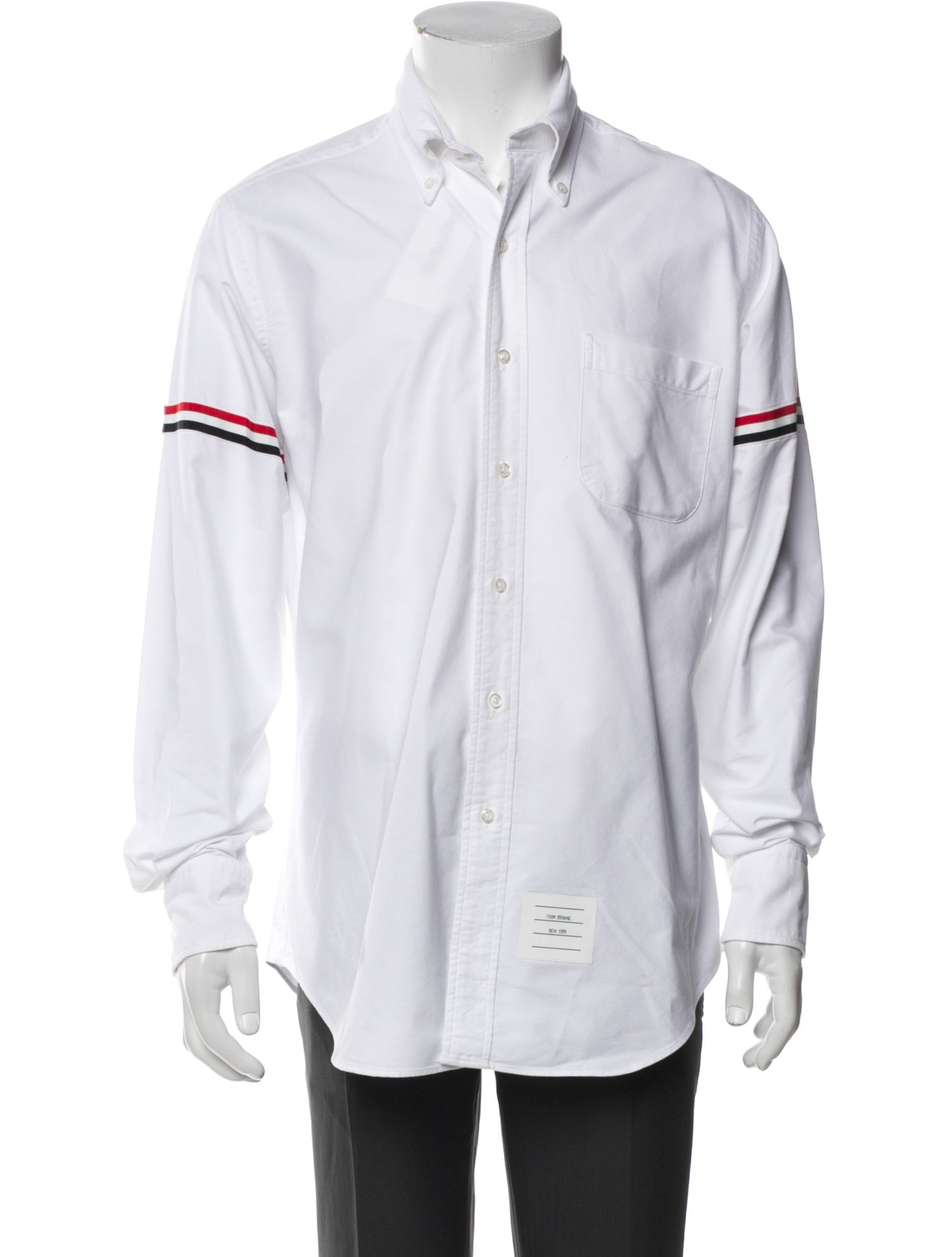 Thom Browne Striped Long Sleeve Dress Shirt