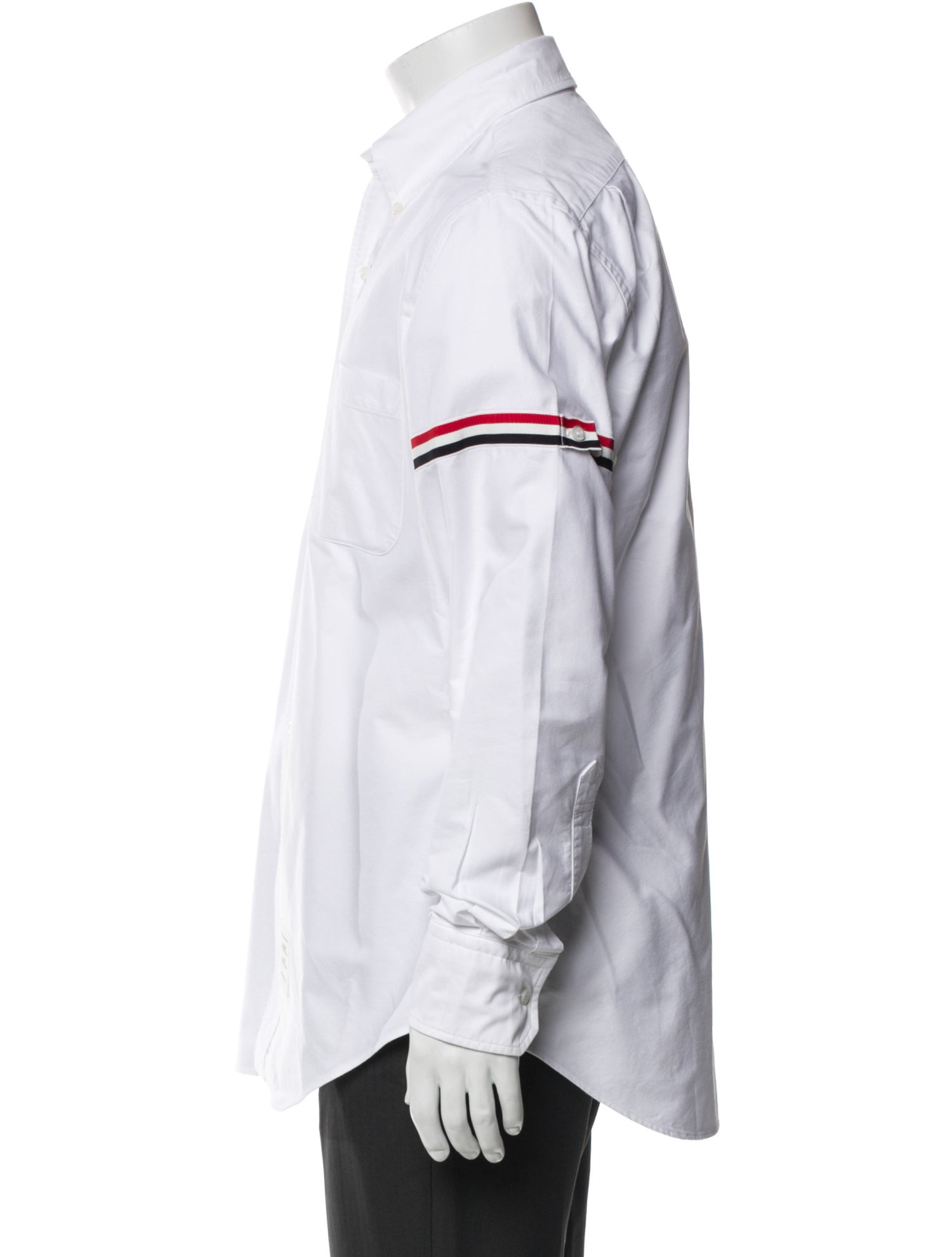 Thom Browne Striped Long Sleeve Dress Shirt