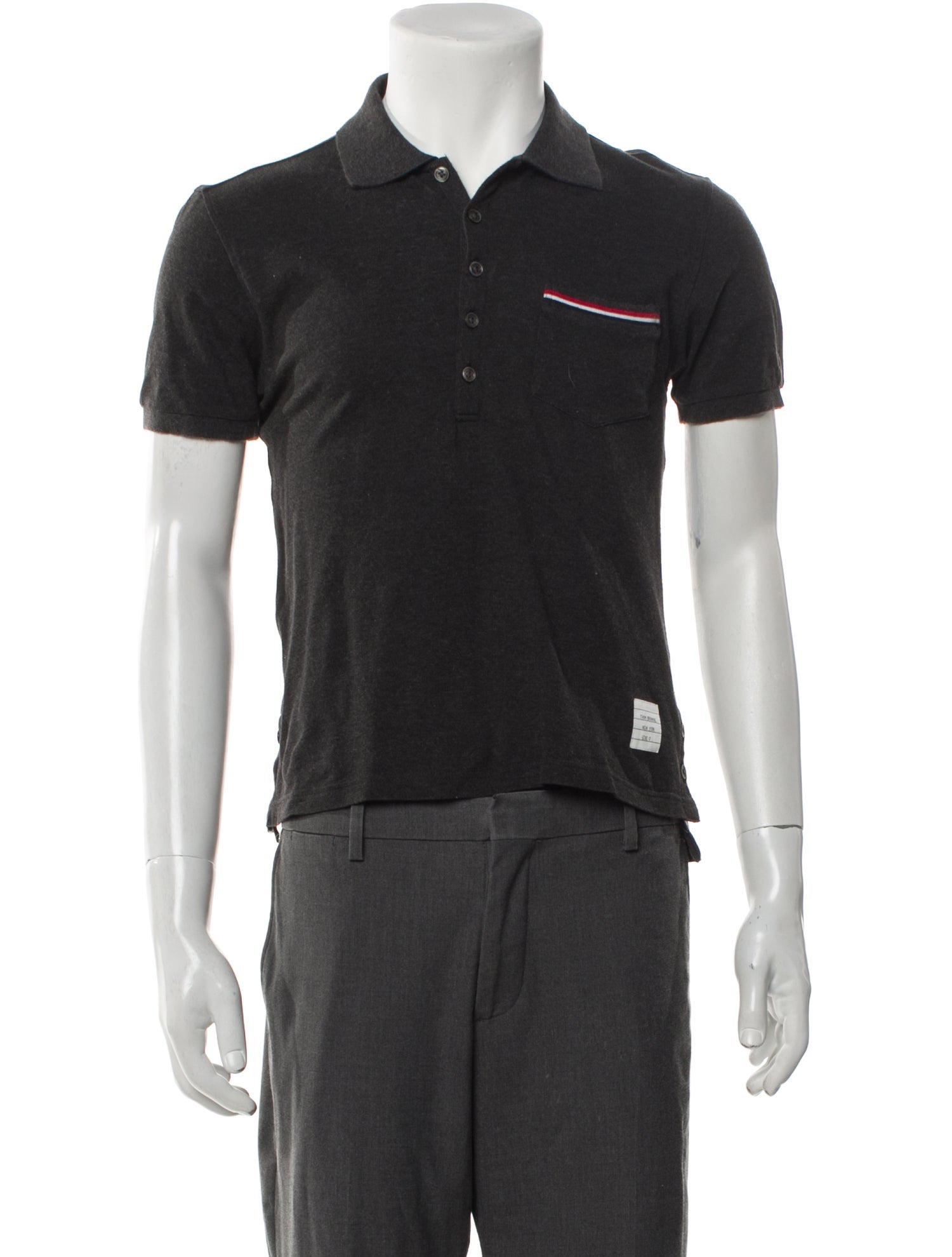Thom Browne Collar Short Sleeve Polo Shirt