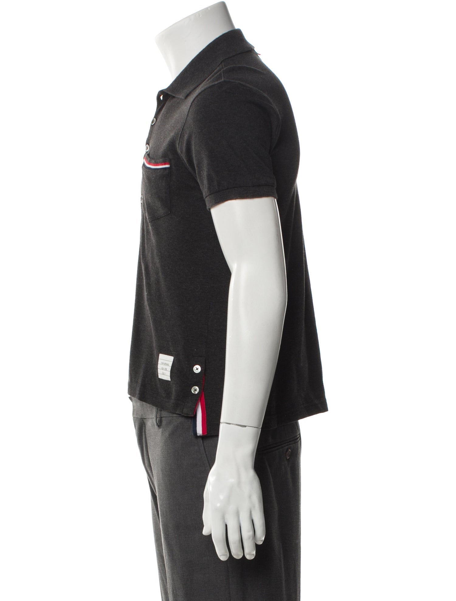 Thom Browne Collar Short Sleeve Polo Shirt