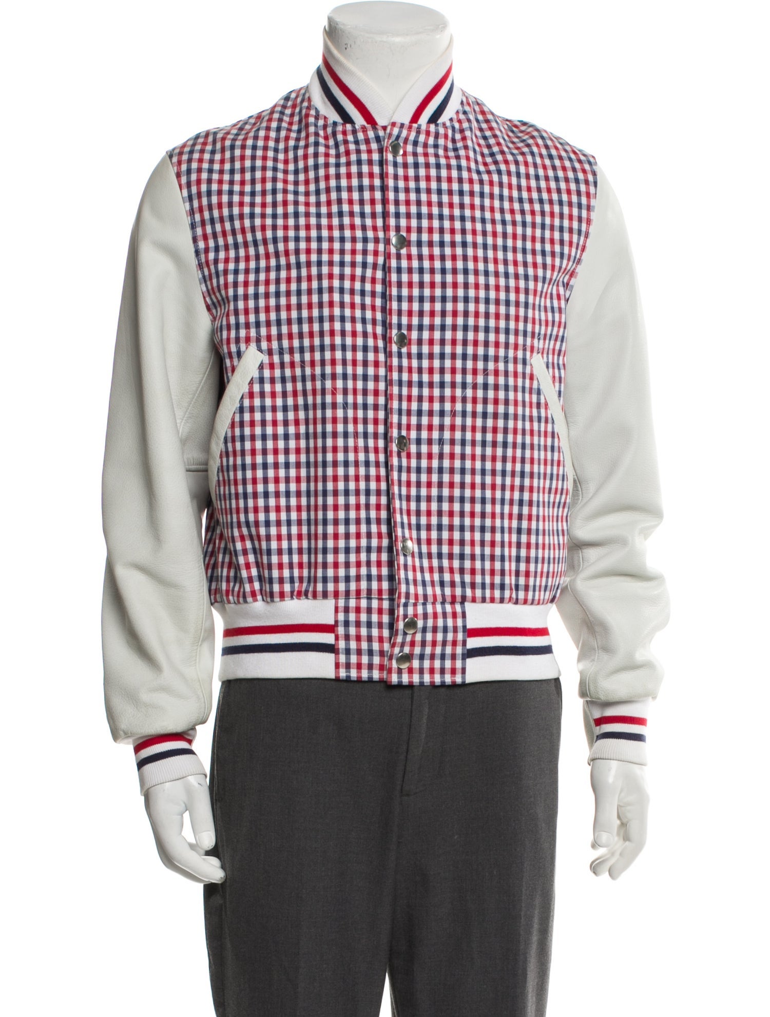 Thom Browne Gingham Wool Bomber Jacket