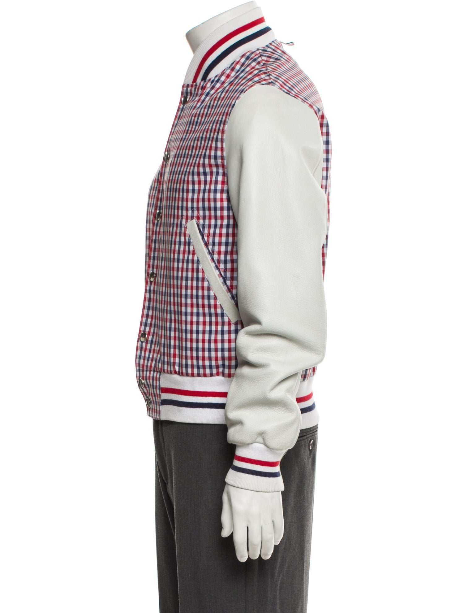Thom Browne Gingham Wool Bomber Jacket