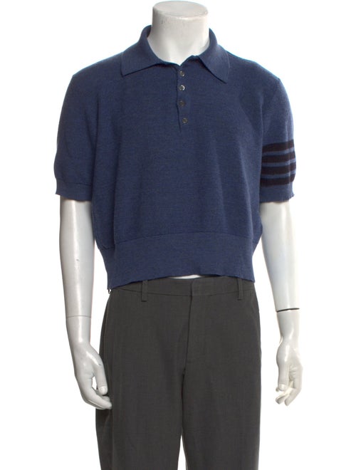 Thom Browne 4-Bar Virgin Wool Polo Sweater