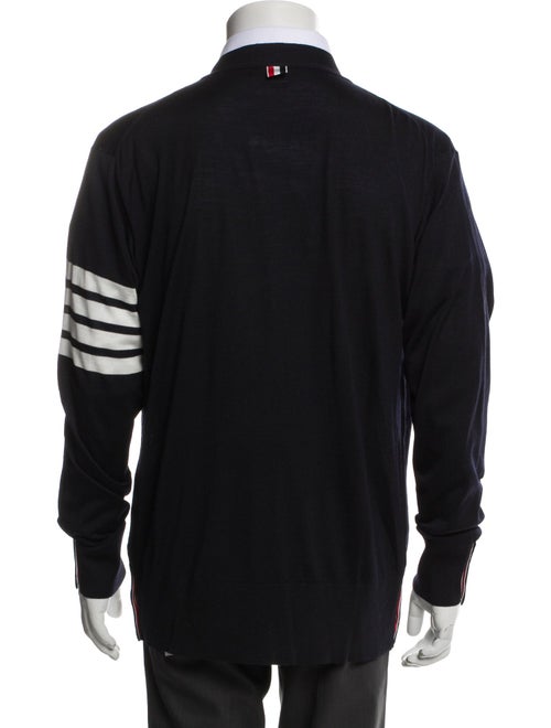 Thom Browne Merino Wool Colorblock Pattern Cardigan