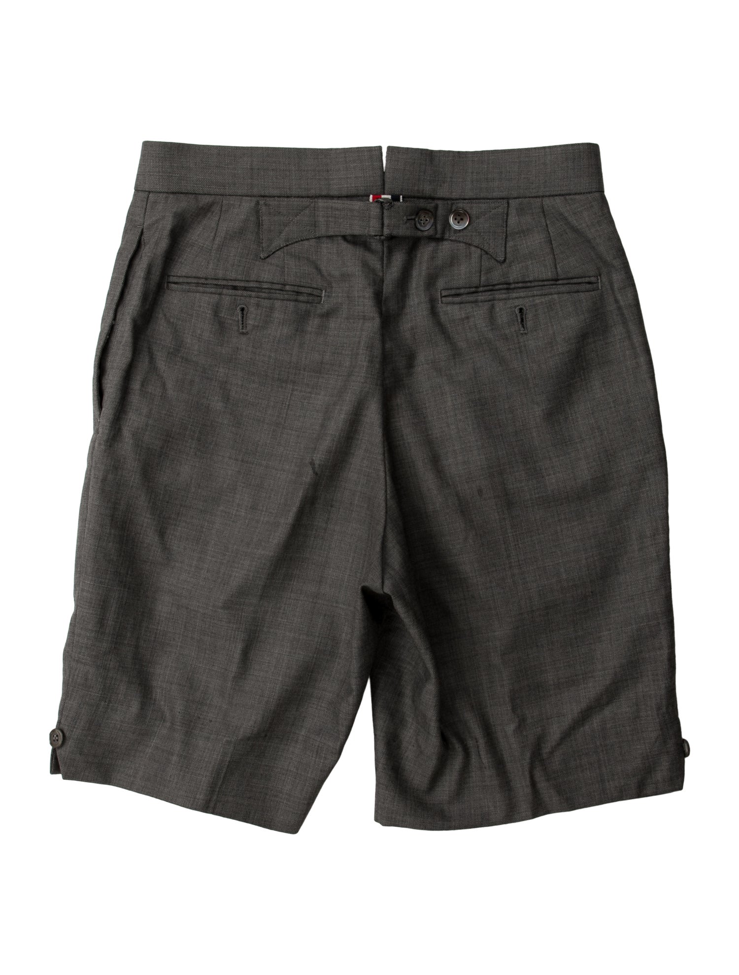 Thom Browne Wool Flat Front Shorts