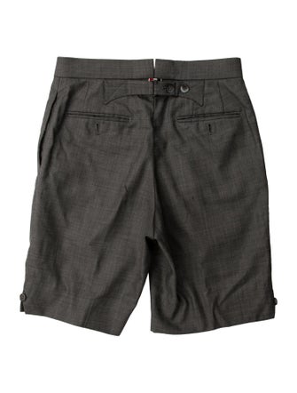Thom Browne Wool Flat Front Shorts