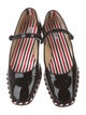 Thom Browne Patent Leather Leather Trim Embellishment Mary Jane Flats