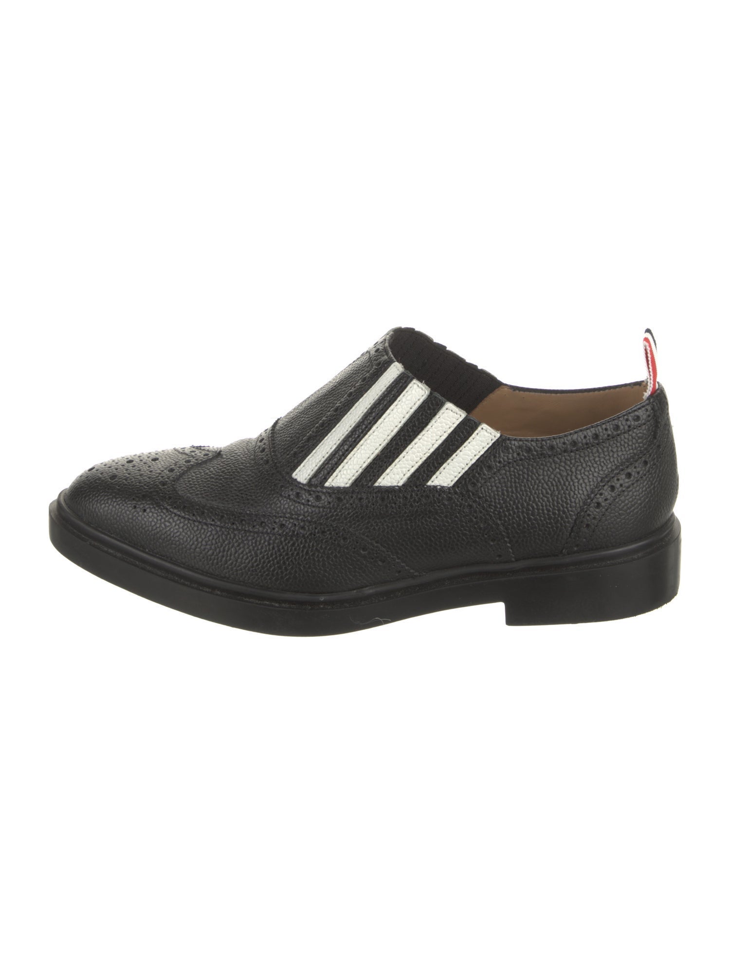 Thom Browne Leather Striped Loafers