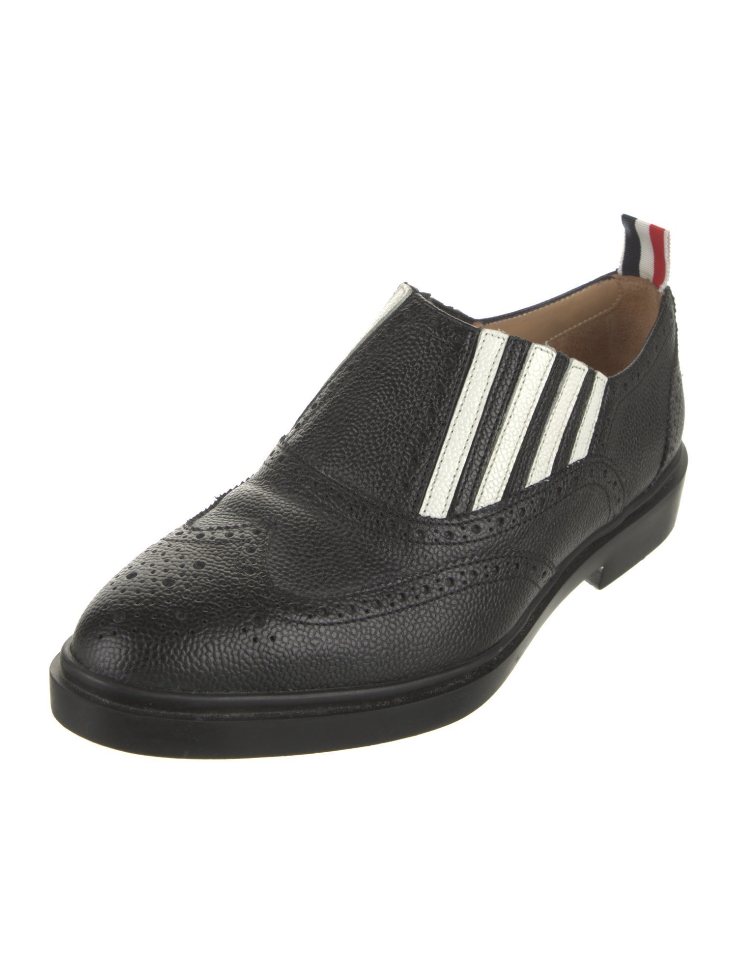 Thom Browne Leather Striped Loafers