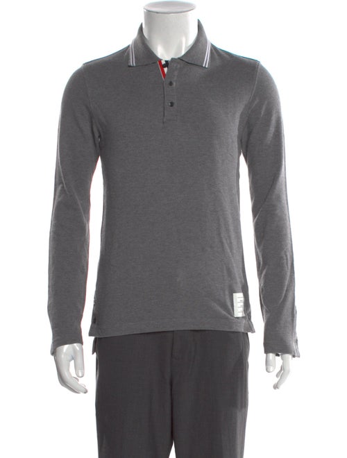 Thom Browne Collar Long Sleeve Polo Shirt