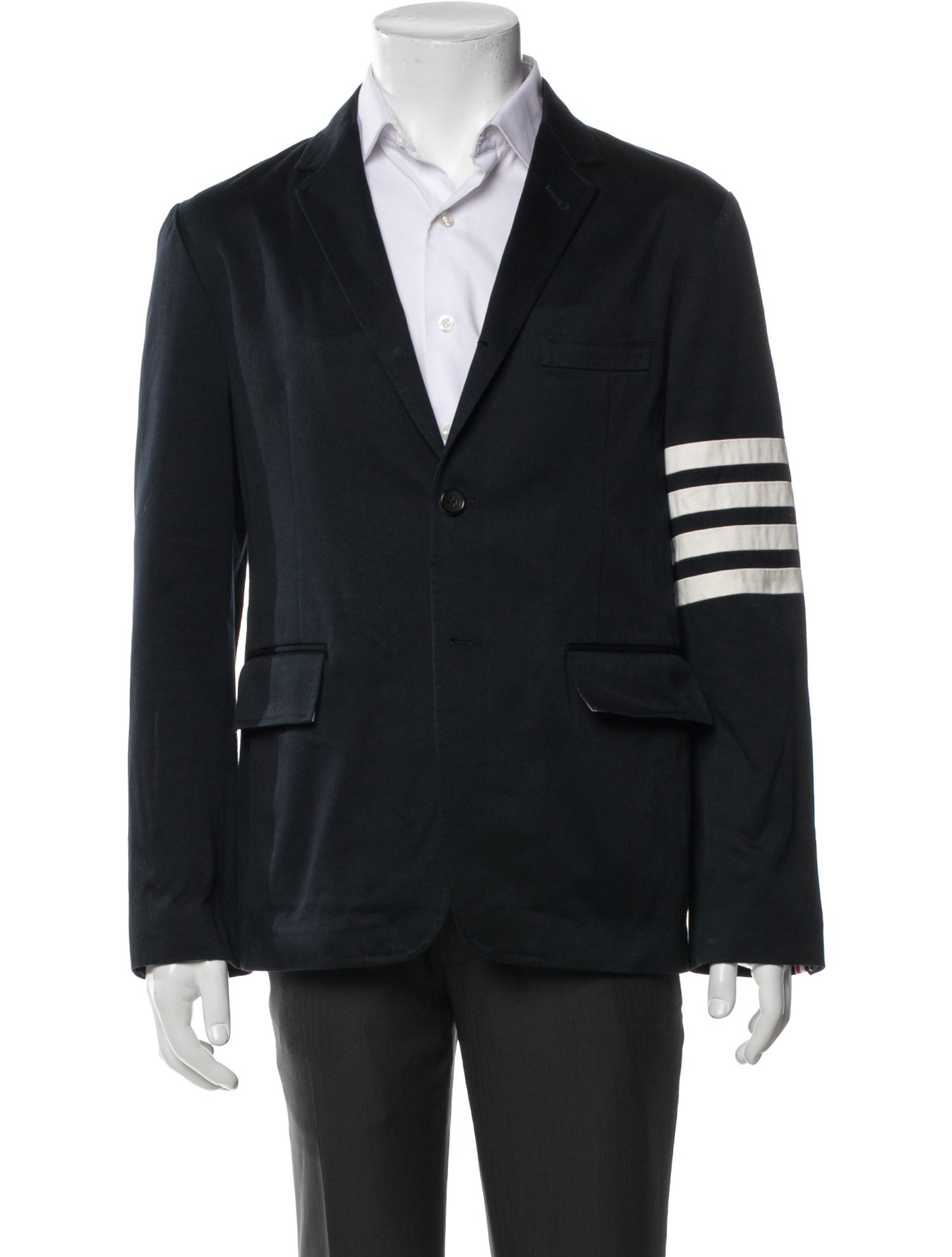 Thom Browne 4 Bar Stripe Peacoat