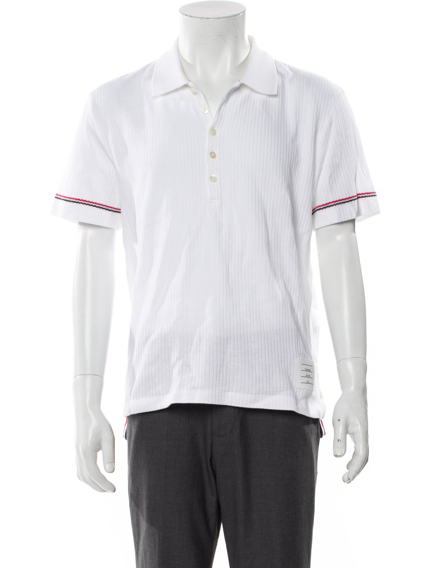 Thom Browne Striped Turtleneck Polo Sweater