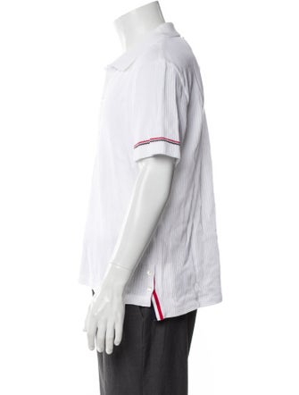 Thom Browne Striped Turtleneck Polo Sweater