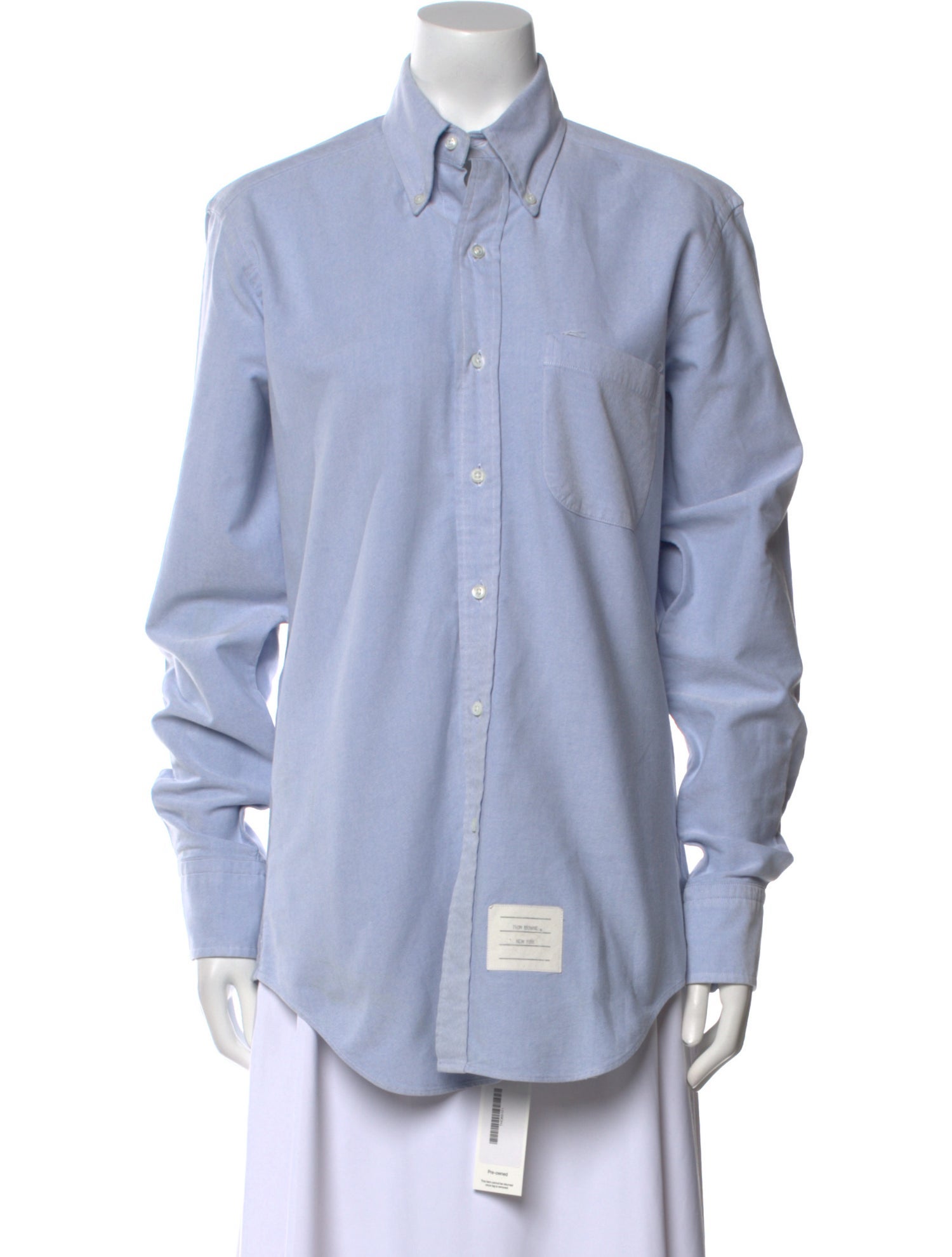 Thom Browne Long Sleeve Button-Up Top