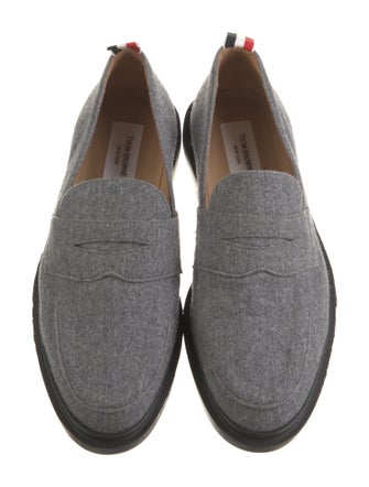 Thom Browne Wool Grosgrain Trim Loafers