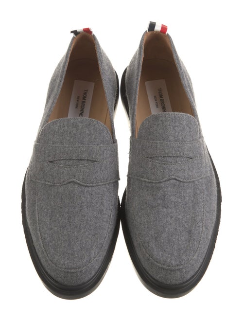 Thom Browne Wool Grosgrain Trim Loafers
