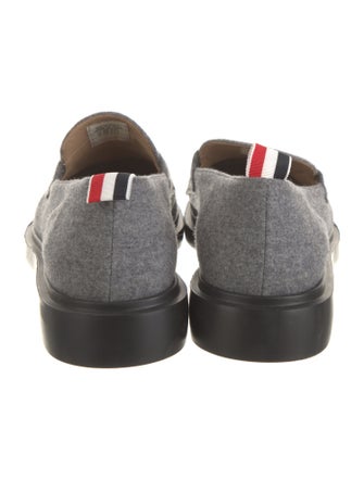 Thom Browne Wool Grosgrain Trim Loafers