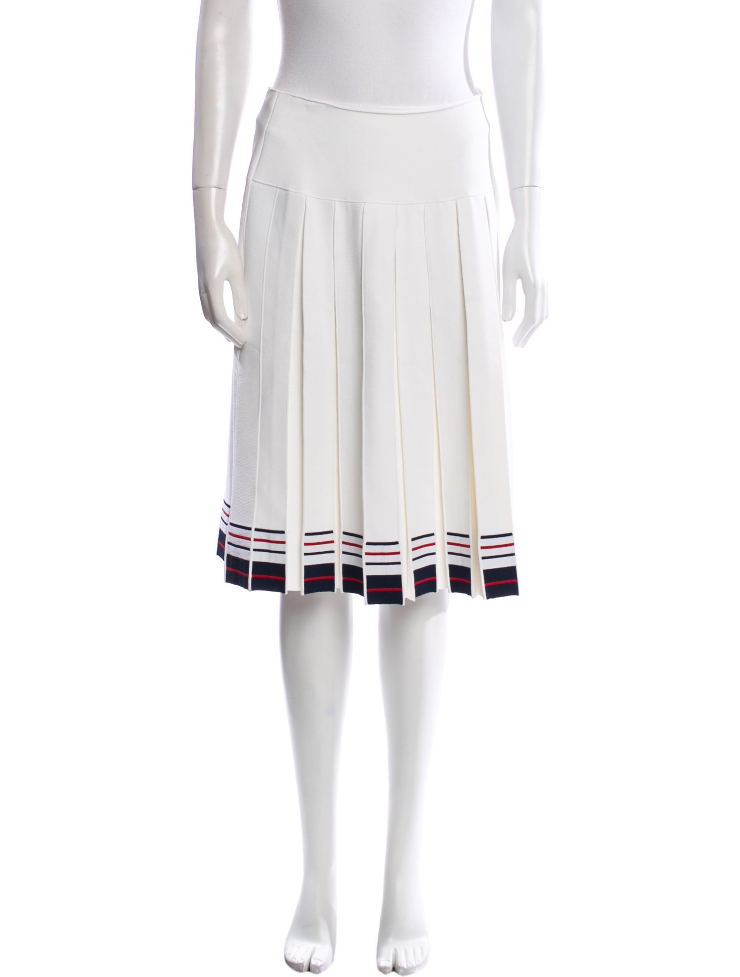 Thom Browne Pleated Accents Knee-Length Skirt