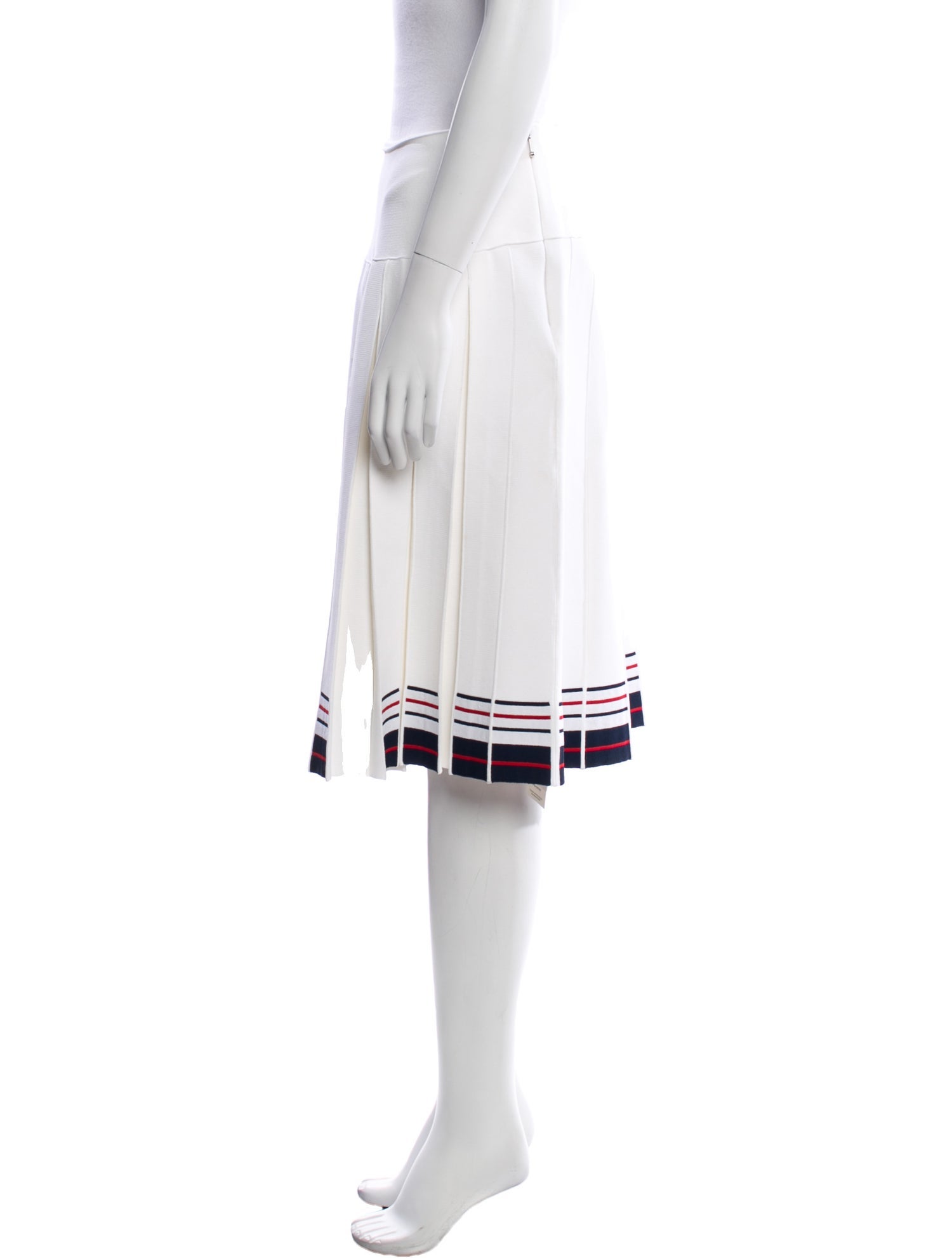 Thom Browne Pleated Accents Knee-Length Skirt