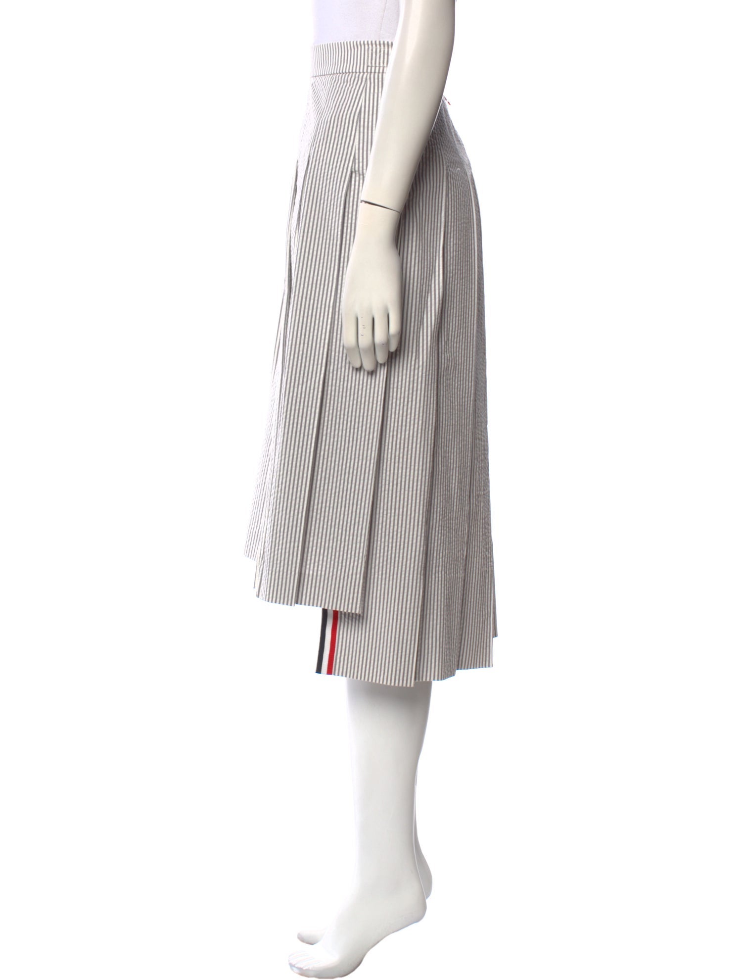Thom Browne Pleated Accents Midi Length Skirt w/ Tags