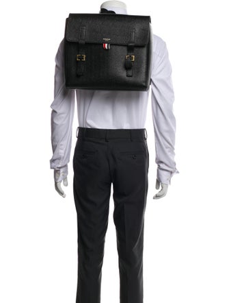 Thom Browne Leather Messenger Bag
