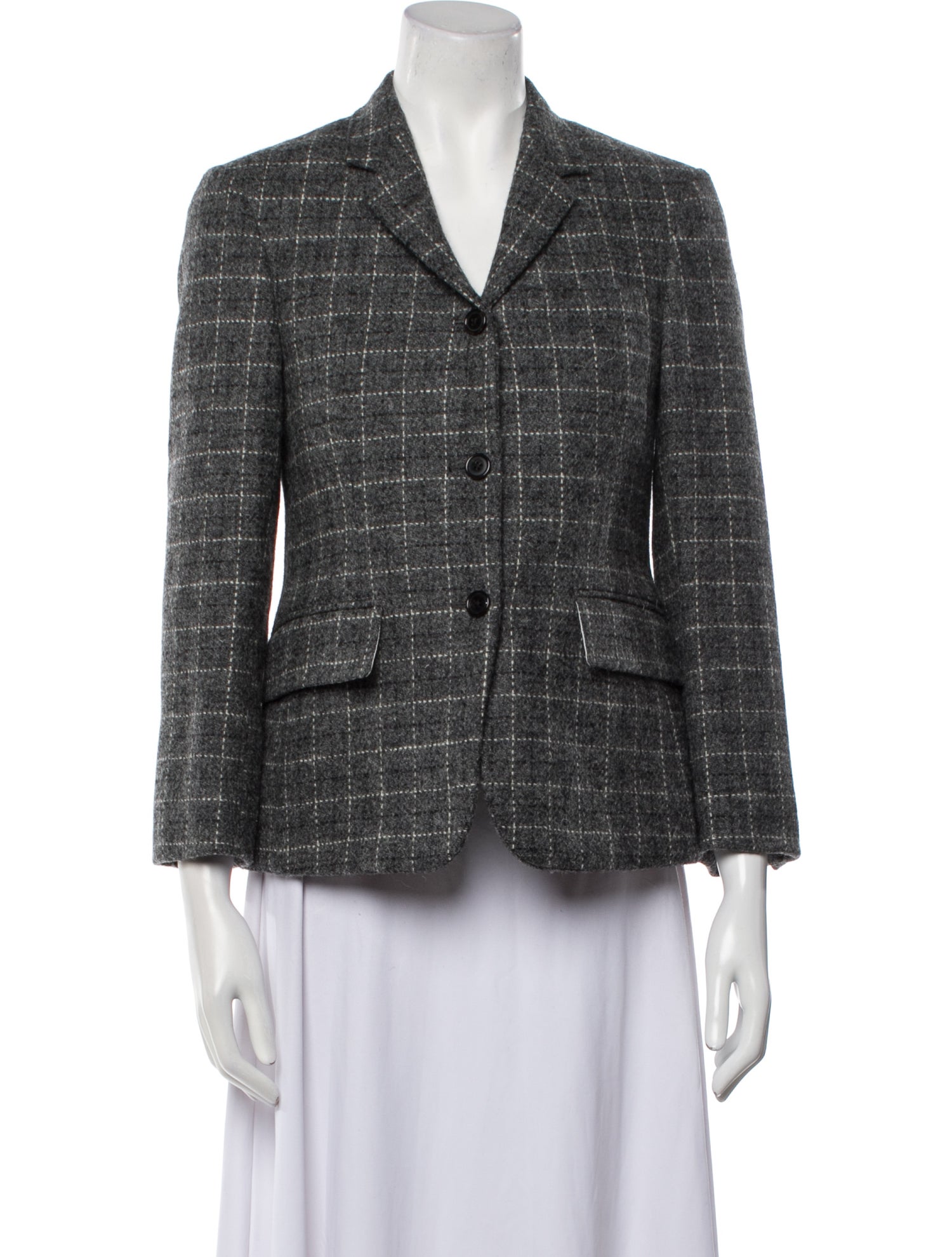 Thom Browne Wool Plaid Print Blazer w/ Tags
