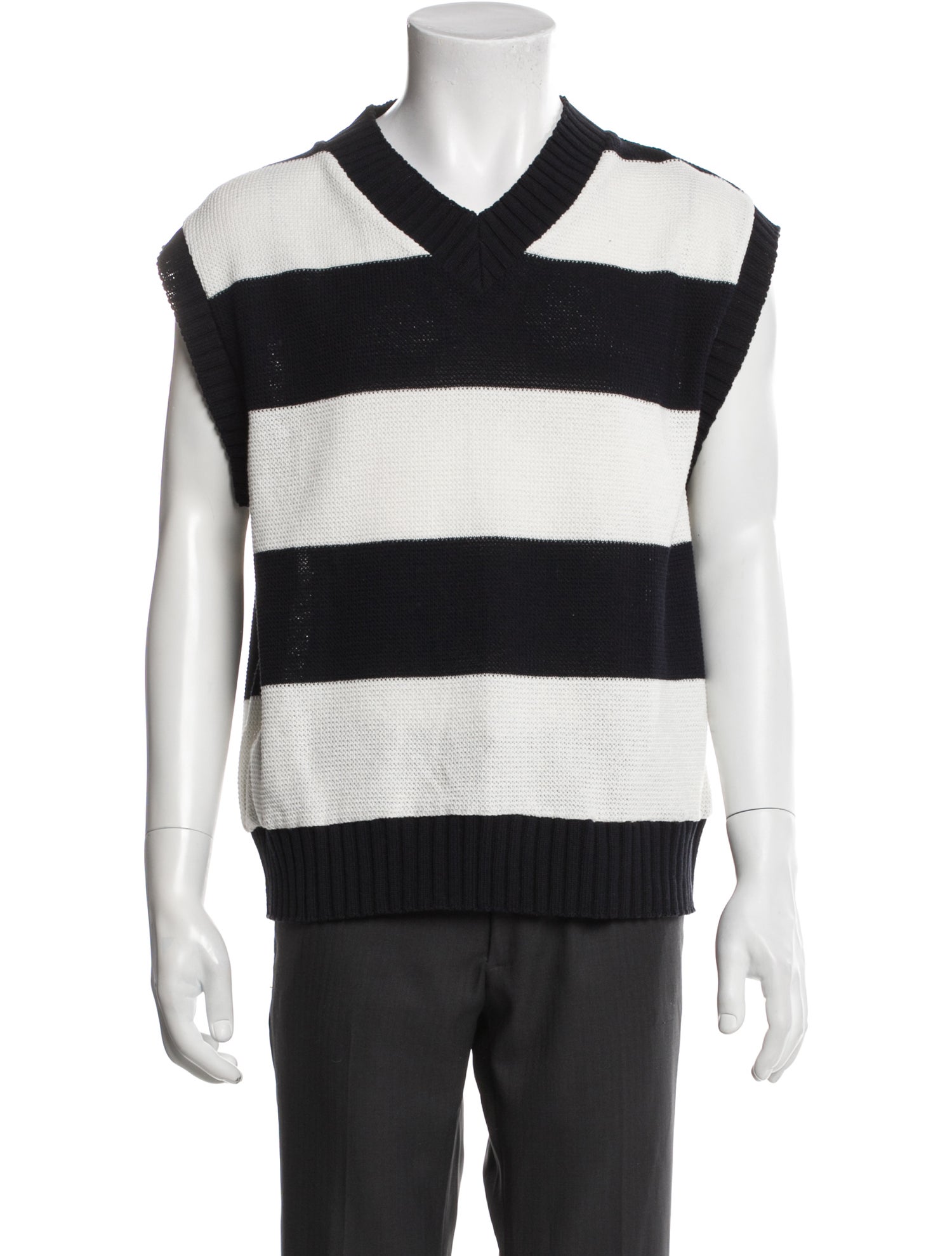 Thom Browne Striped V-Neck Sweater Vest