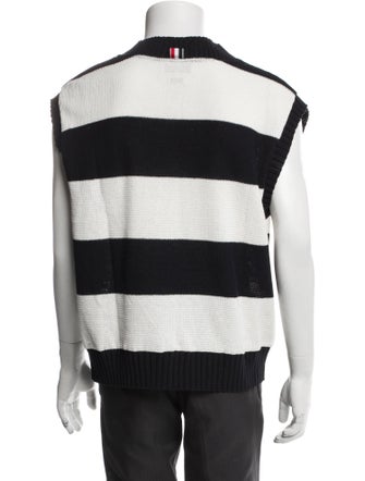 Thom Browne Striped V-Neck Sweater Vest