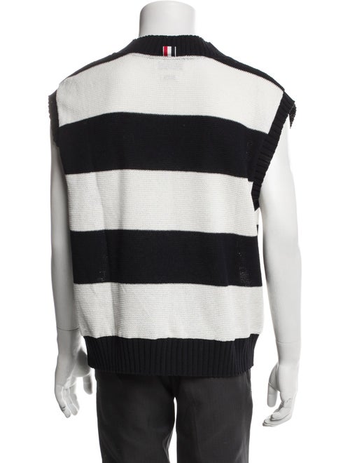 Thom Browne Striped V-Neck Sweater Vest