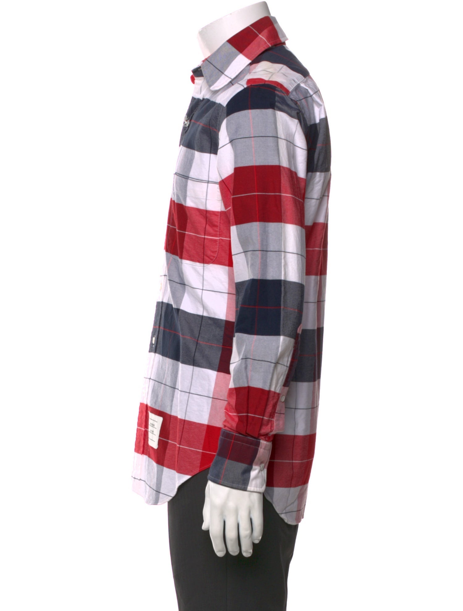 Thom Browne Plaid Print Long Sleeve Shirt w/ Tags