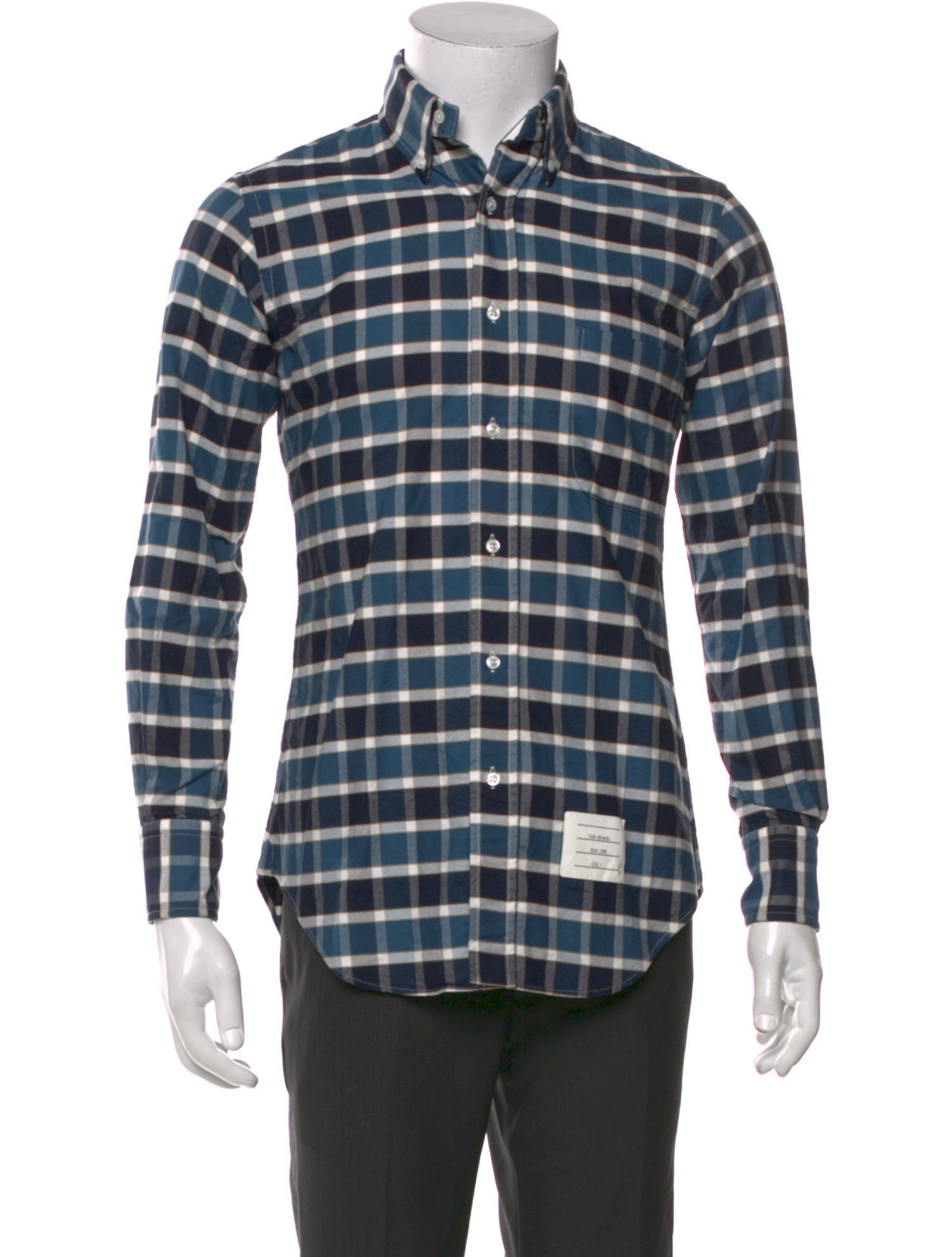 Thom Browne Plaid Print Long Sleeve Shirt w/ Tags