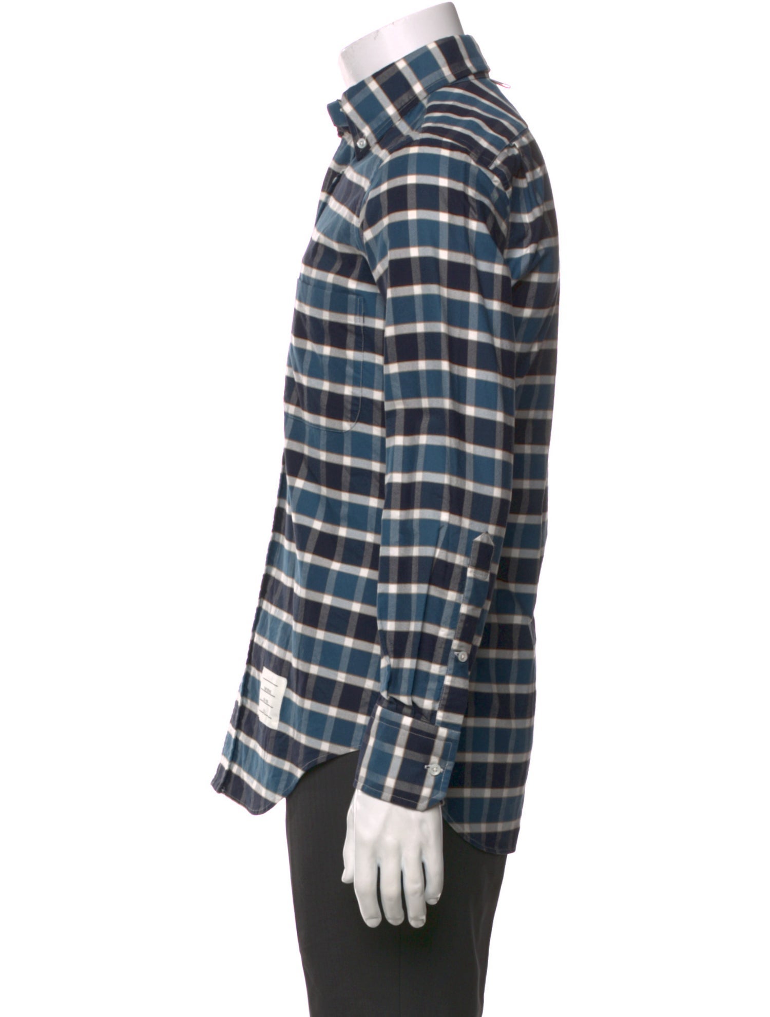 Thom Browne Plaid Print Long Sleeve Shirt w/ Tags