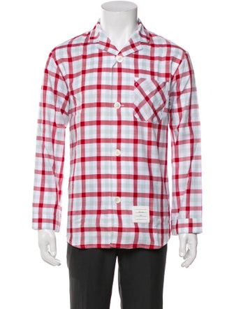 Thom Browne Plaid Print Pajama Top