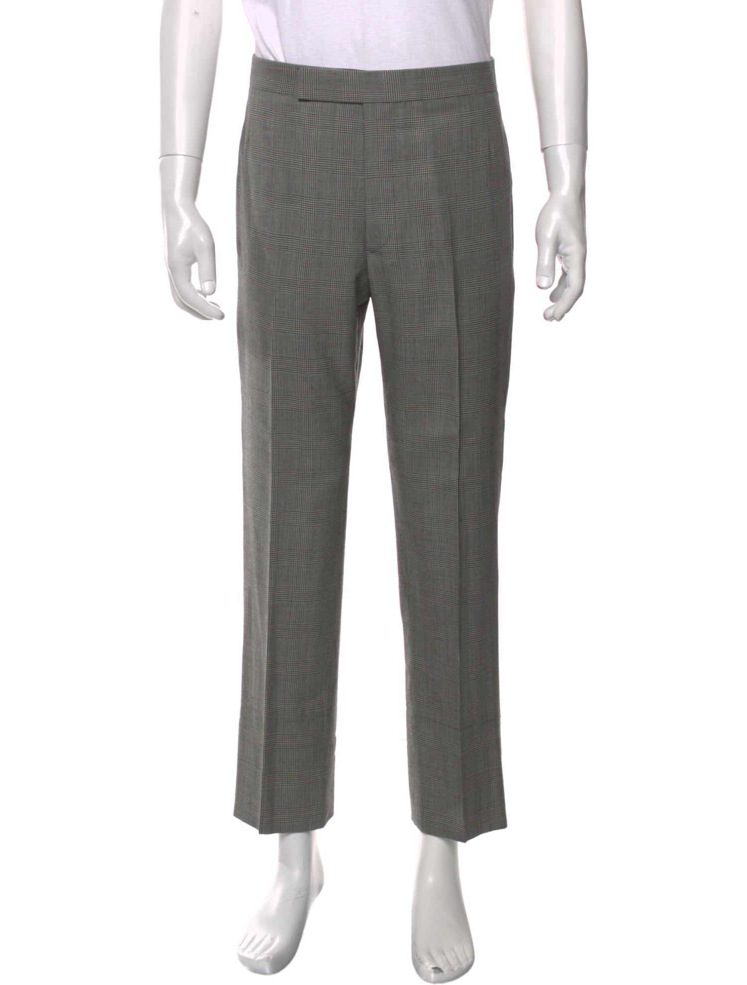 Thom Browne Plaid Print Dress Pants
