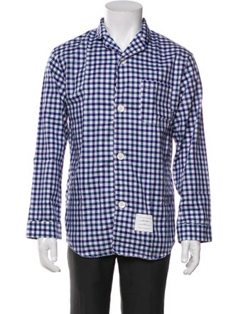 Thom Browne Plaid Print Pajama Top